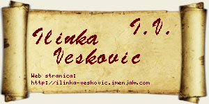 Ilinka Vesković vizit kartica